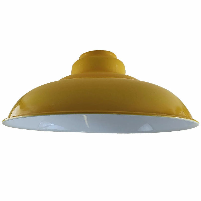 Gelber Lampenschirm aus Metall für E27 Pendel- oder Deckenlampe