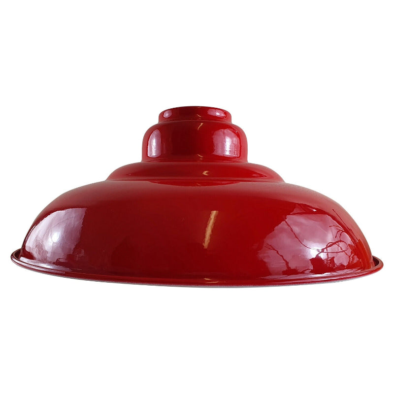 Roter Metalllampenschirm für E27 Hängeleuchten, stilvoll und modern