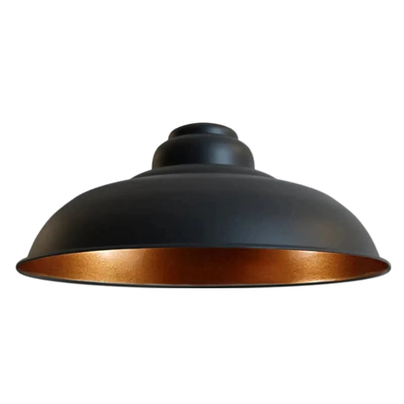 Eleganter schwarzer Lampenschirm mit goldenem Inneren für E27 Lampen