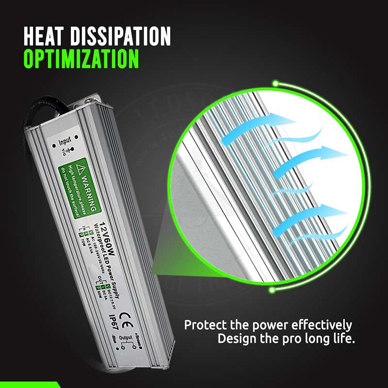 Funktion des wasserdichten DC12V IP67 15W LED-Treiber-Netzteiltransformators