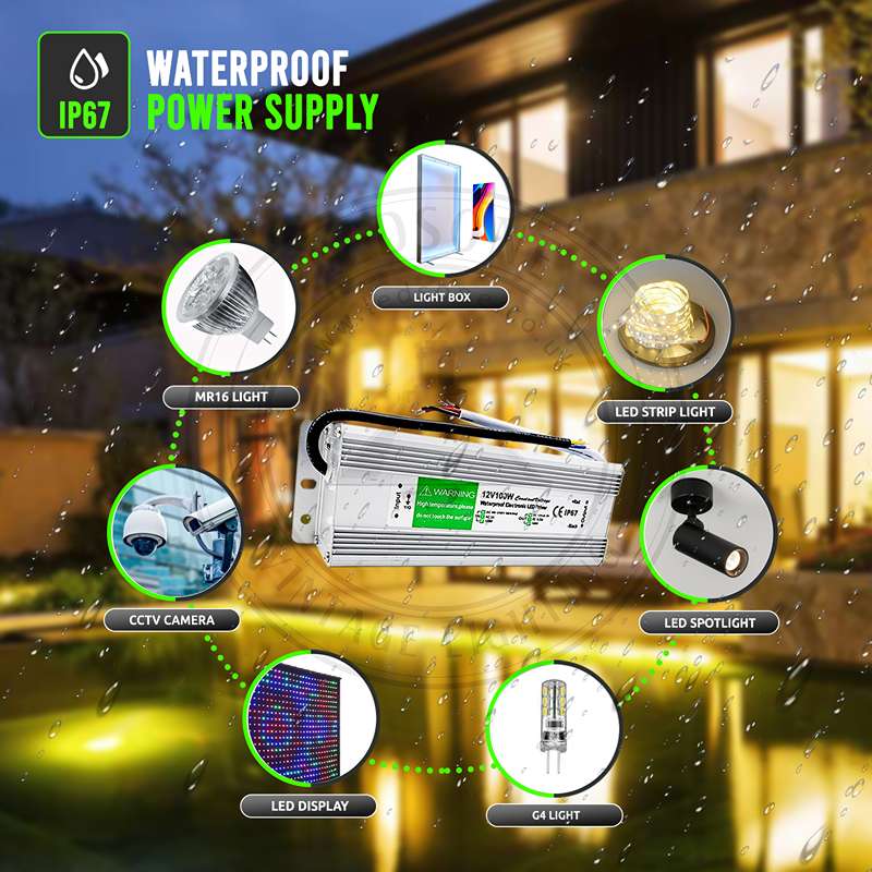 Funktion des wasserdichten DC12V IP67 15W LED-Treiber-Netzteiltransformators