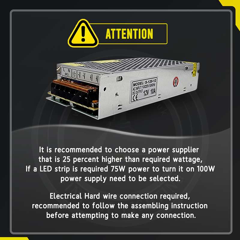DC12V 12,5 A LED-Transformator mit 150 W IP20 Universal-geregeltem Schaltnetzteil