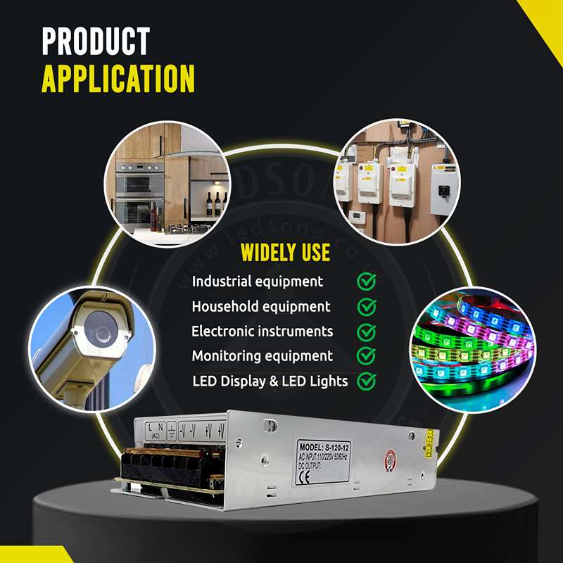 DC12V 12,5 A LED-Transformator mit 150 W IP20 Universal-geregeltem Schaltnetzteil