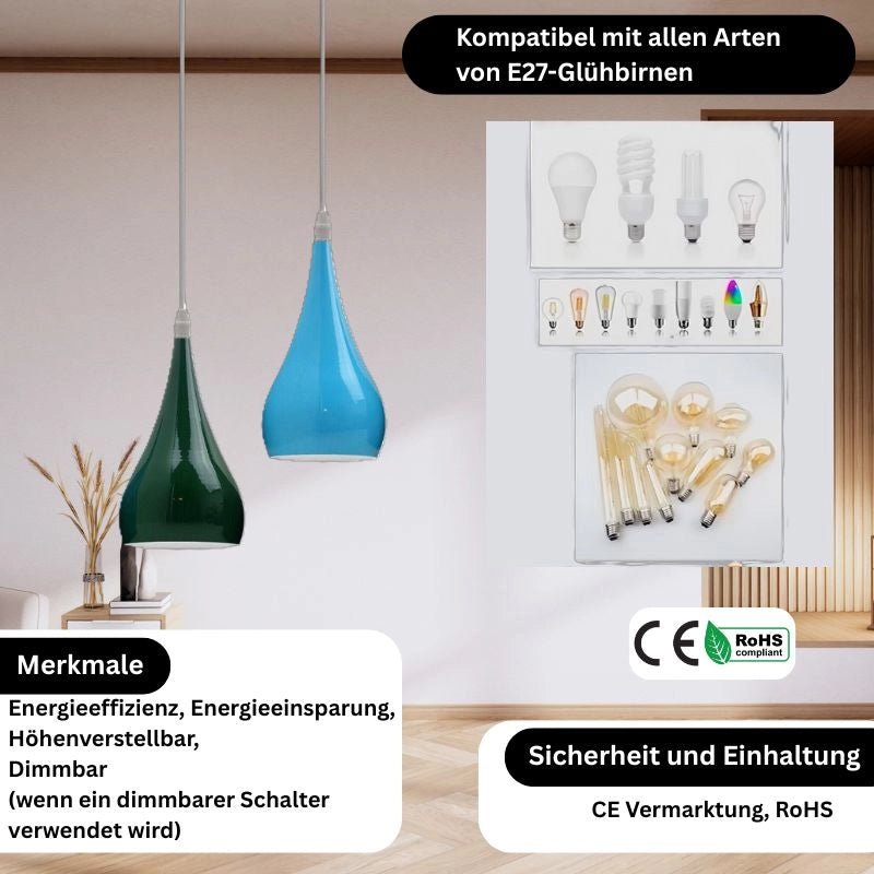merkmale für pendelleuchte retro industrial