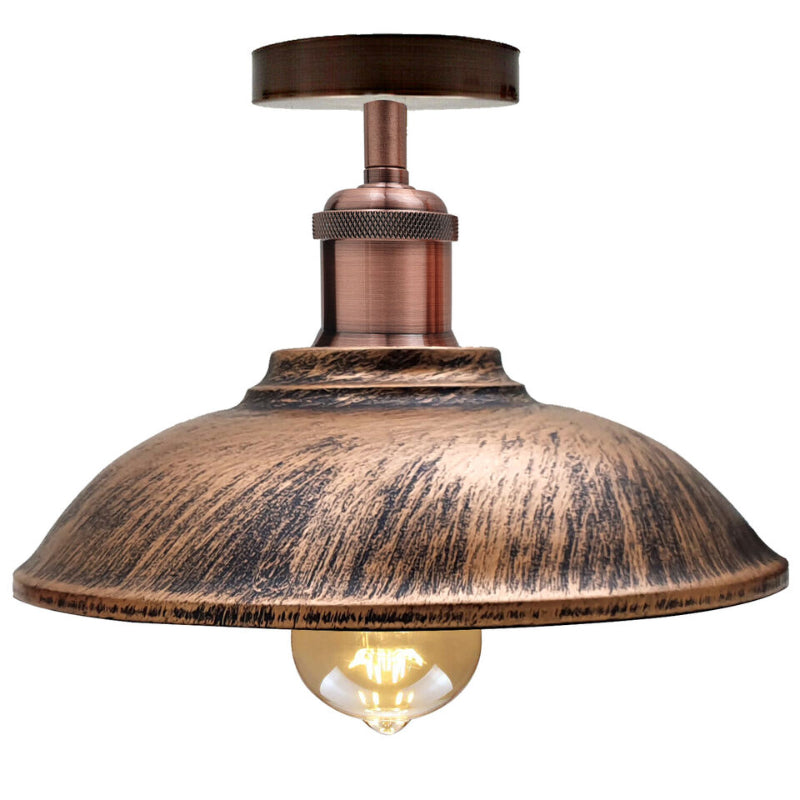 Deckenleuchte aus gebürstetem Kupfer