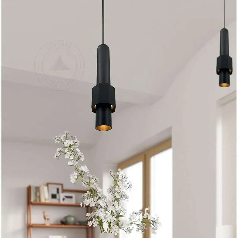 Pendelleuchte Schwarz und Gold, für Deckeninstallation
