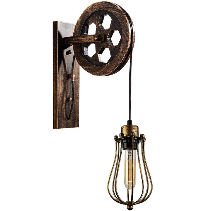 Riemen-Wandlampe als stilvolles Wohnaccessoire für Wohnzimmer im Retrodesign