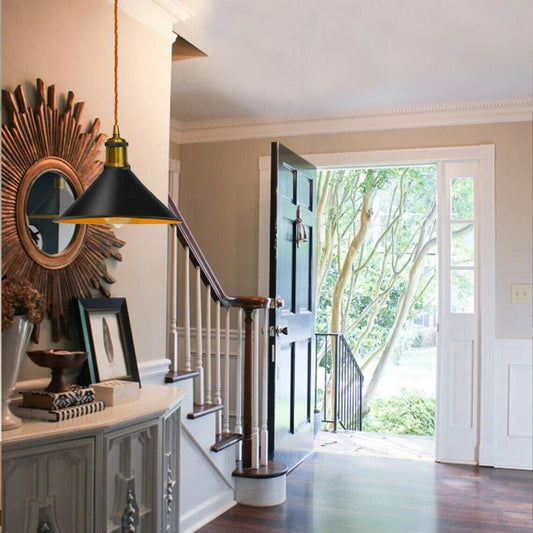 Pendelleuchte schwarz gold Design Hängeleuchte Deckenleuchte