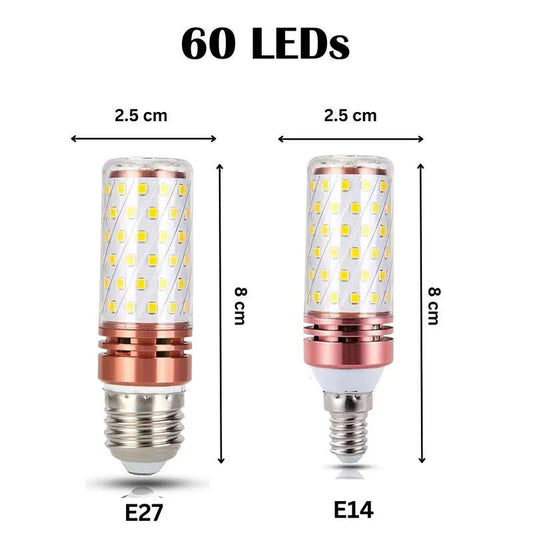 Lampadina LED E14 E27 tricolore 12W a forma di cono ~2601
