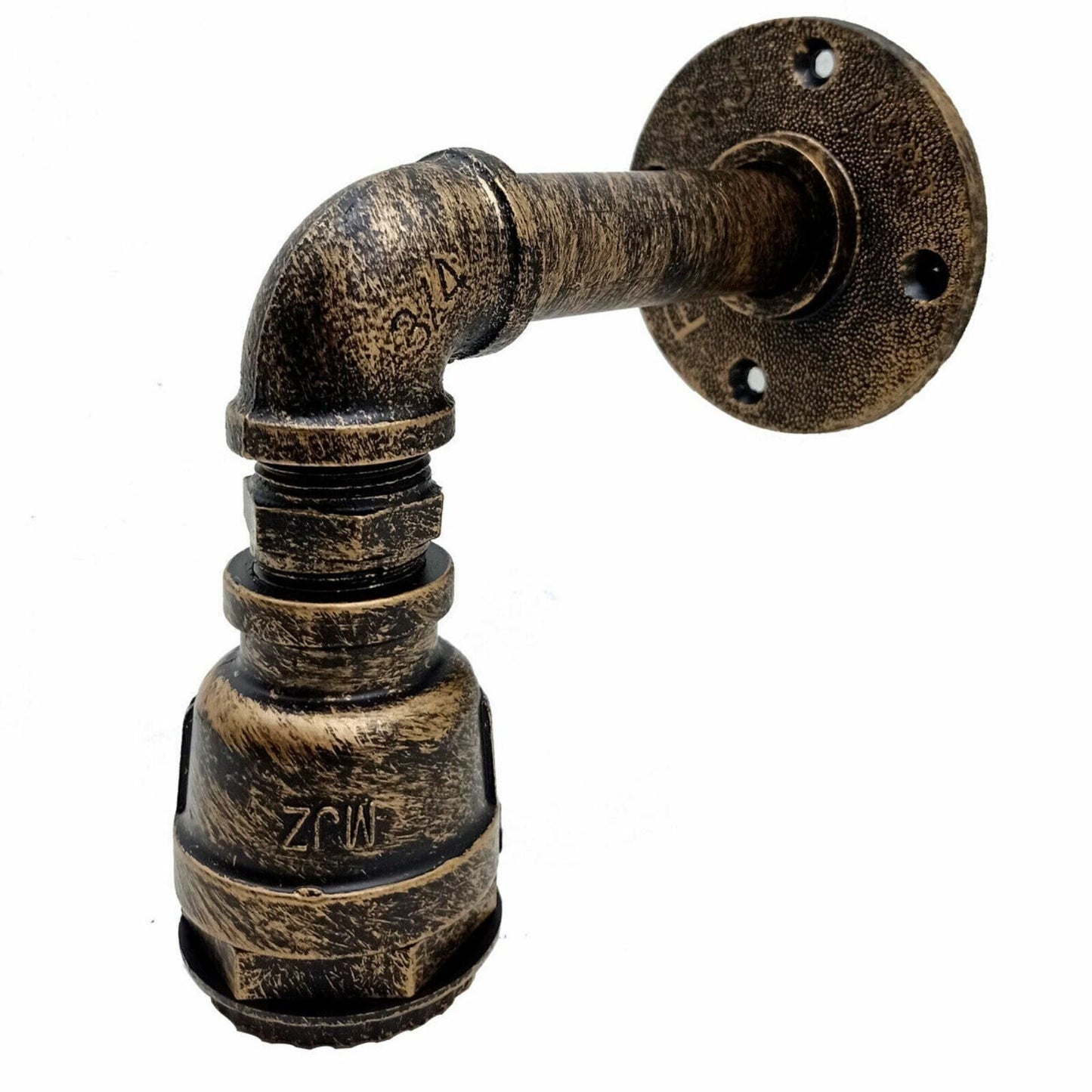 Industrielle Vintage E27 Wandleuchte | Retro Eisenrohr Wandwasserlampe~2619