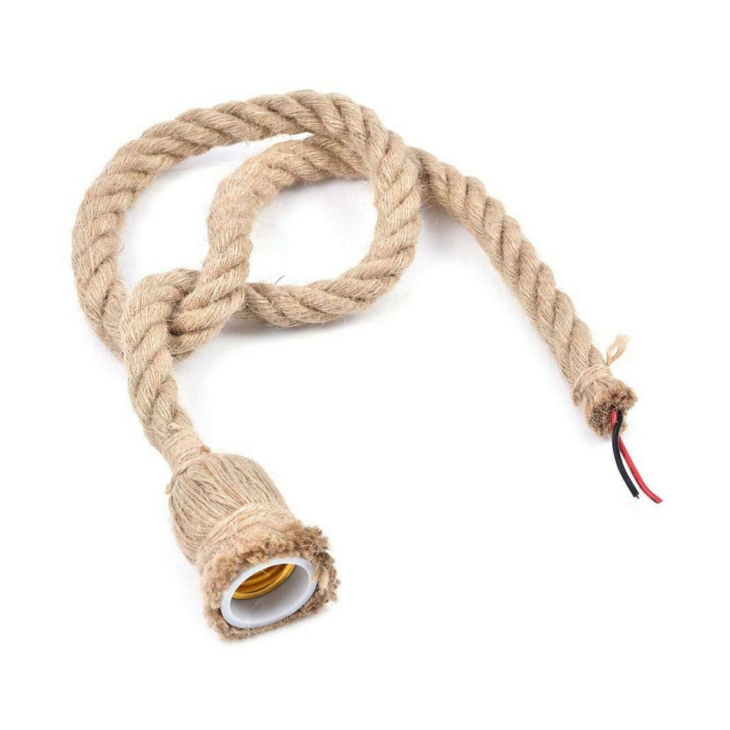 Vintage Retro Industrie Loft Hanfseil Pendelleuchte Retro Lampe Wohnkultur Lampe~2615