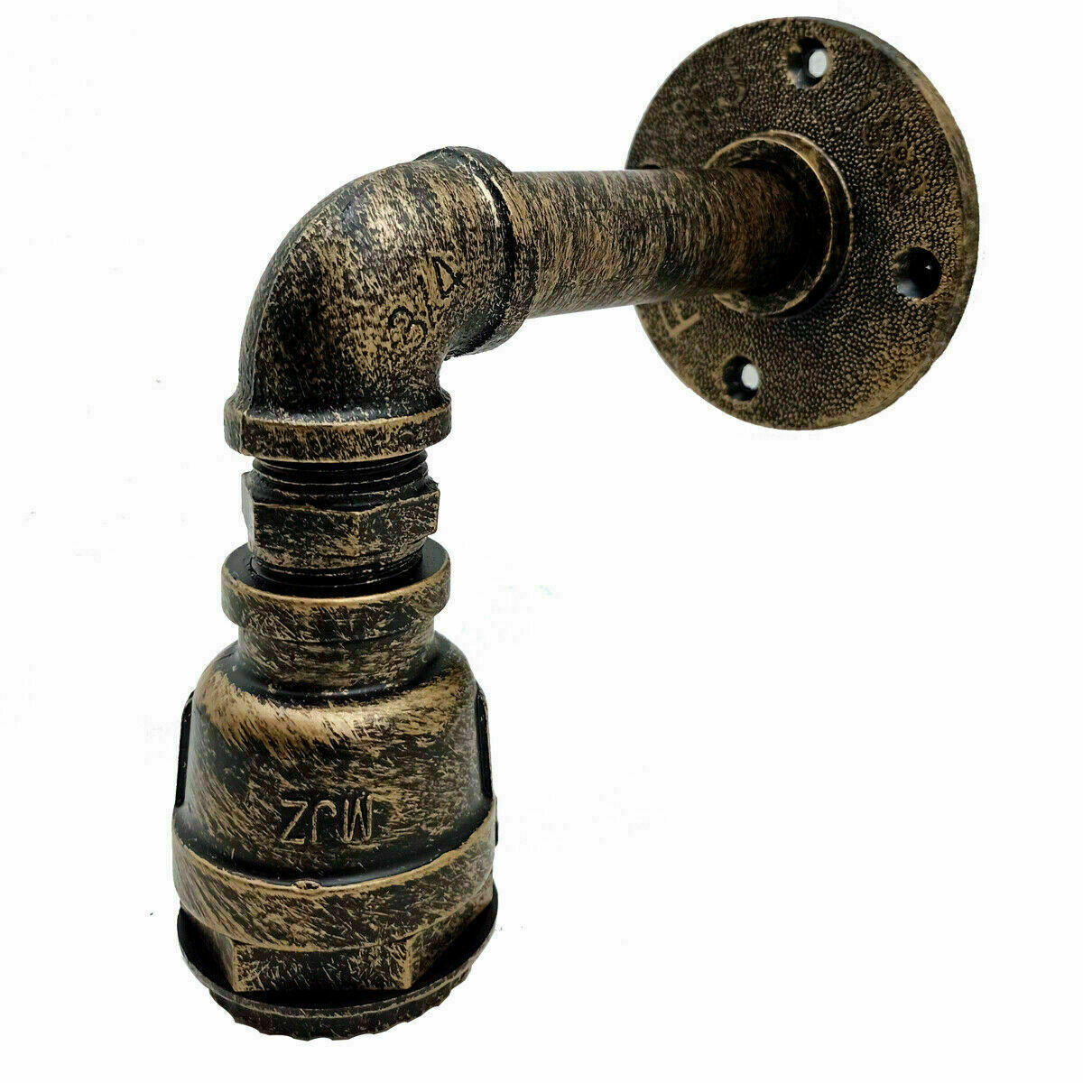 Industrielle Vintage E27 Wandleuchte | Retro Eisenrohr Wandwasserlampe~2619