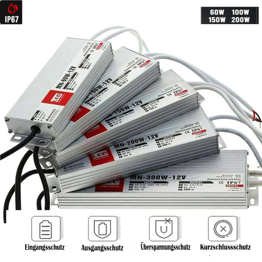 DC 12V Trasformatore LED Alimentatore driver IP67 Impermeabile ~1313