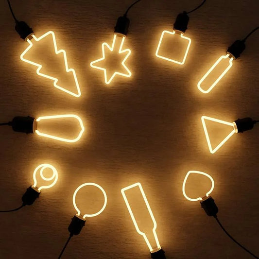 E27 LED Glühbirne ST64 form linear & gebogen  warmweiße Partylampe dekorative Glühbirne~2862