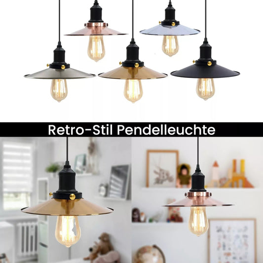 Loftlamper flad E27 LED som pendul | Ø 22 cm~1817