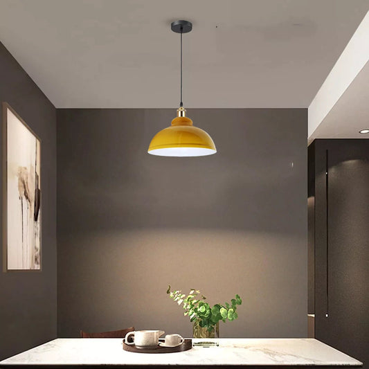 Lampade a sospensione per sala da pranzo | Cupola | Giallo | Ø 29 cm~3090