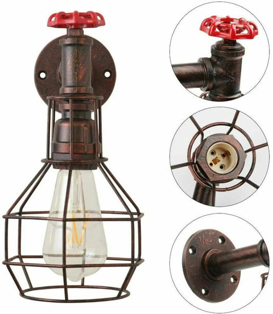 Kreativ industriel vandrørslampe til entré og trappe ~ 2289