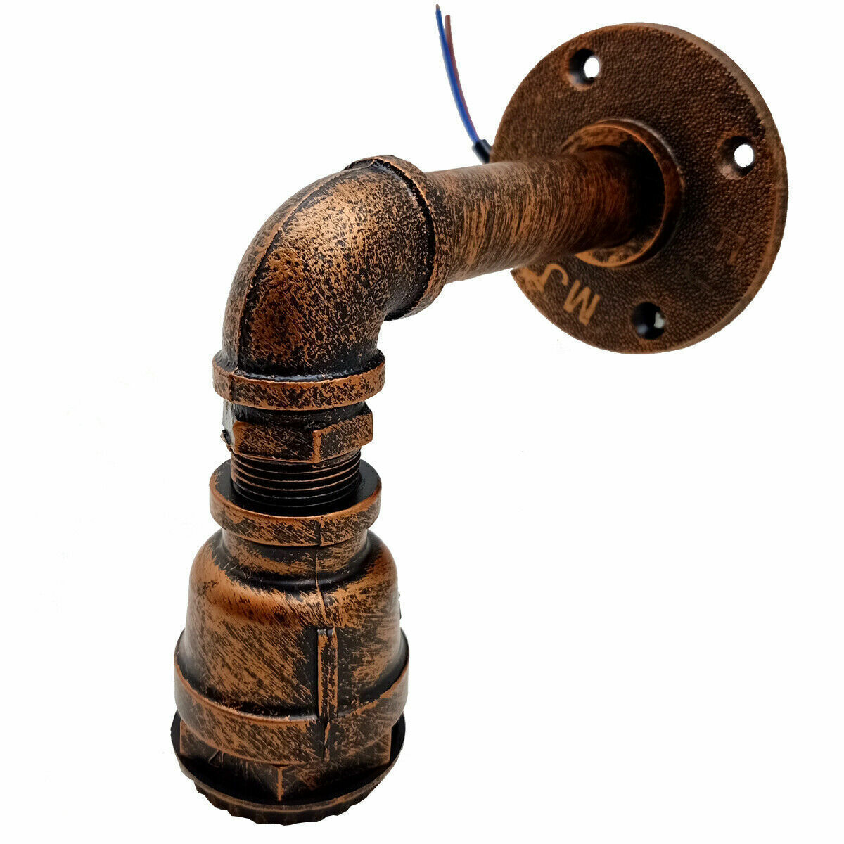 Industrielle Vintage E27 Wandleuchte | Retro Eisenrohr Wandwasserlampe~2619