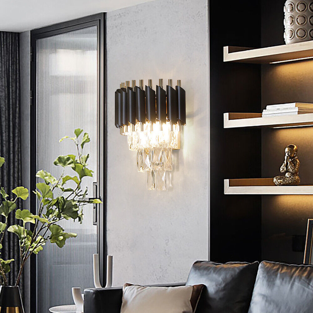 Modern Kristall Wandleuchte Wandlampe Flurlampen Kronleuchter Innenleuchte Hause~2620