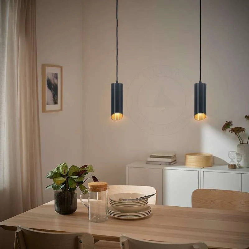 Wohnzimmer DeckPendelleuchte Hängelampen Schwarz