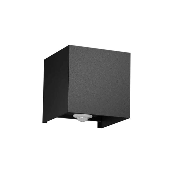 LEDSone LED-Wandleuchten für den Außenbereich, 10 W, IP54, Aluminium, schwarz, für den Innenbereich, würfelförmig, auf und ab, Wandlampe, PIR-Bewegungsmelde