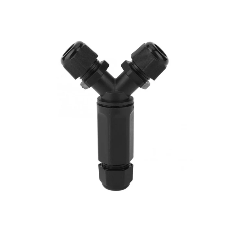 Y-Kabelverbinder für Erdverbindung, schwarz, IP68