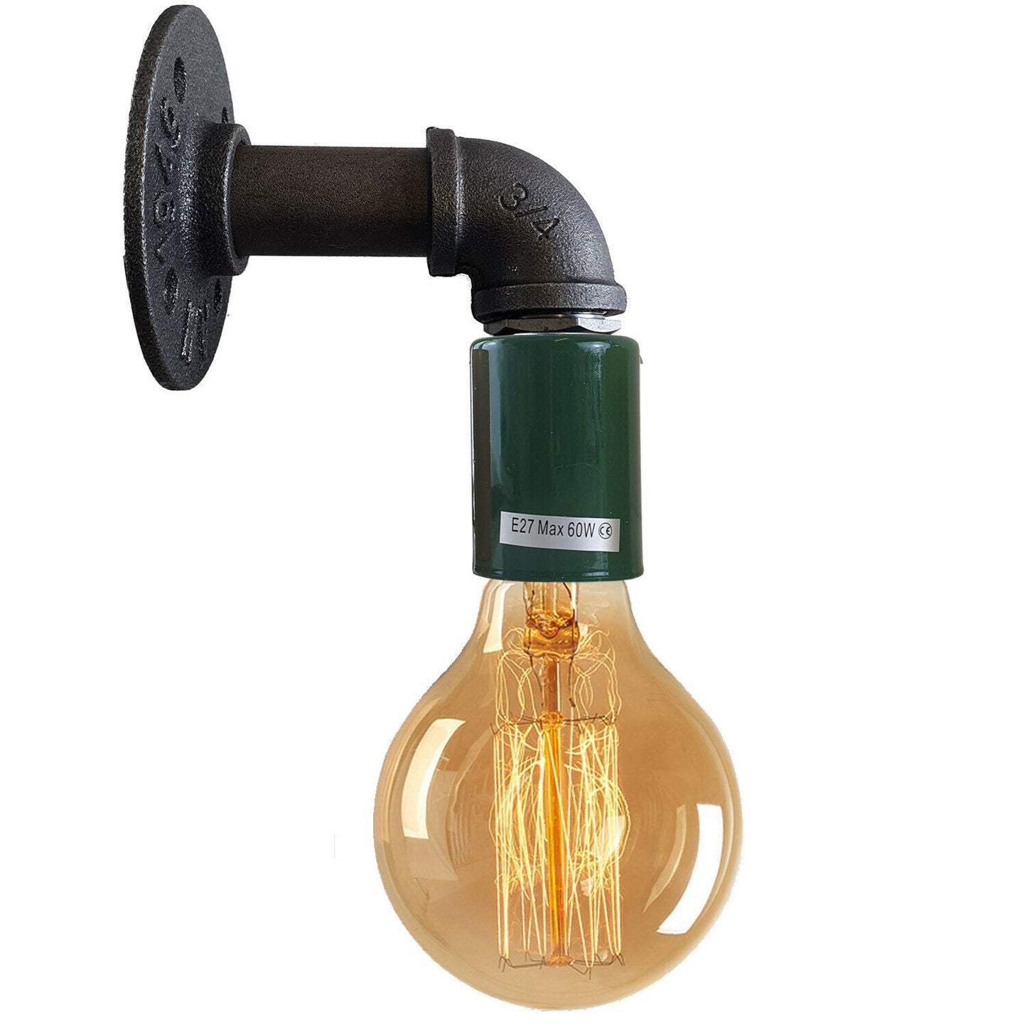 Moderne Industrielle Retro Vintage Rustikale Wandleuchte Wandleuchte Lampenfassung Grün LEDSone DE-1