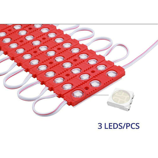 10er Set rote 5054 LED Module mit Klebestreifen