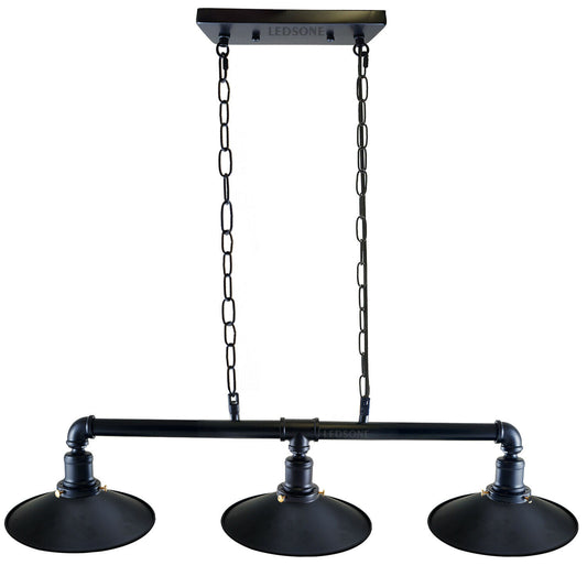 Schwarze Pendelleuchte ausziehbar & höhenverstellbar