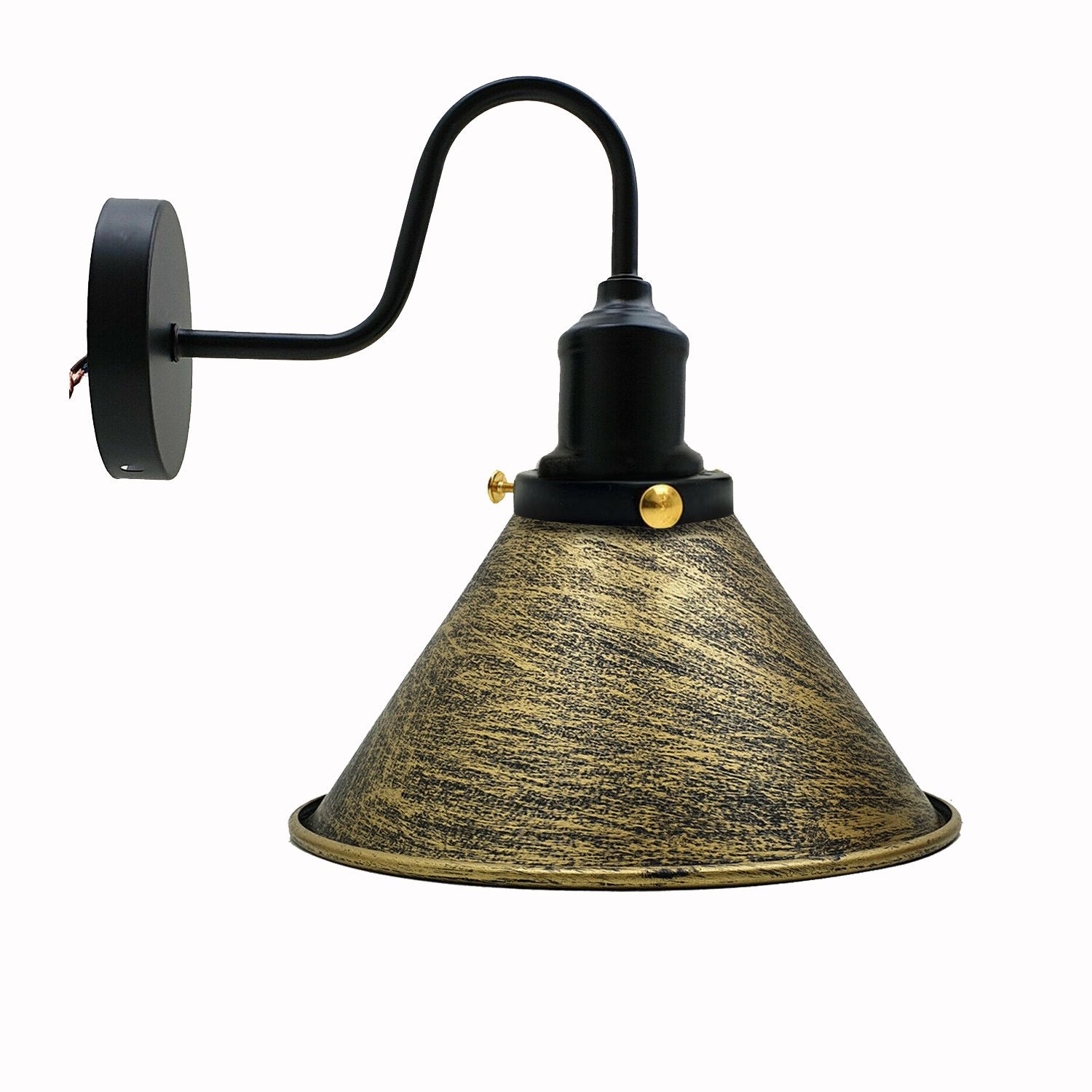 Konische Vintage Wandleuchte Industrielle Wandleuchte aus Metall