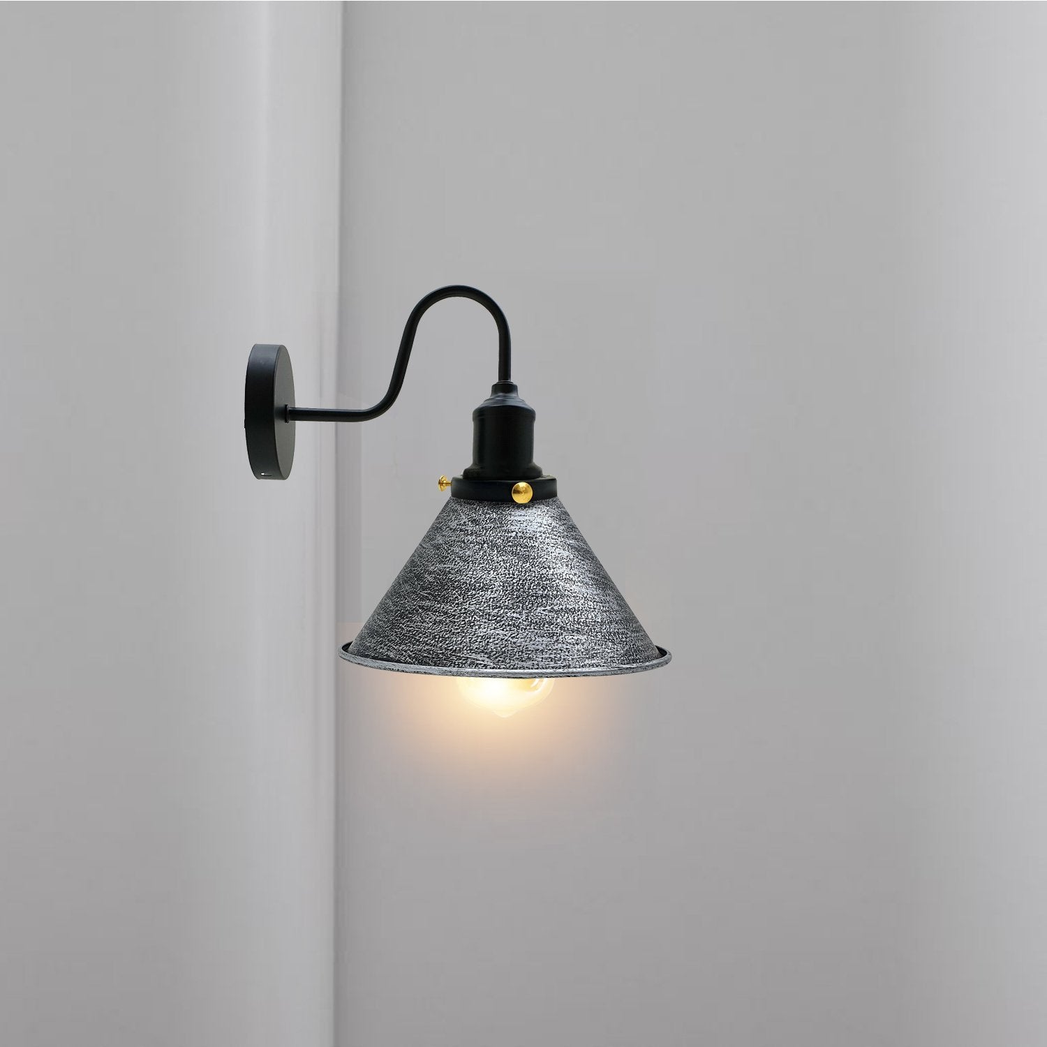 Konische Vintage Wandleuchte Industrielle Wandleuchte aus Metall