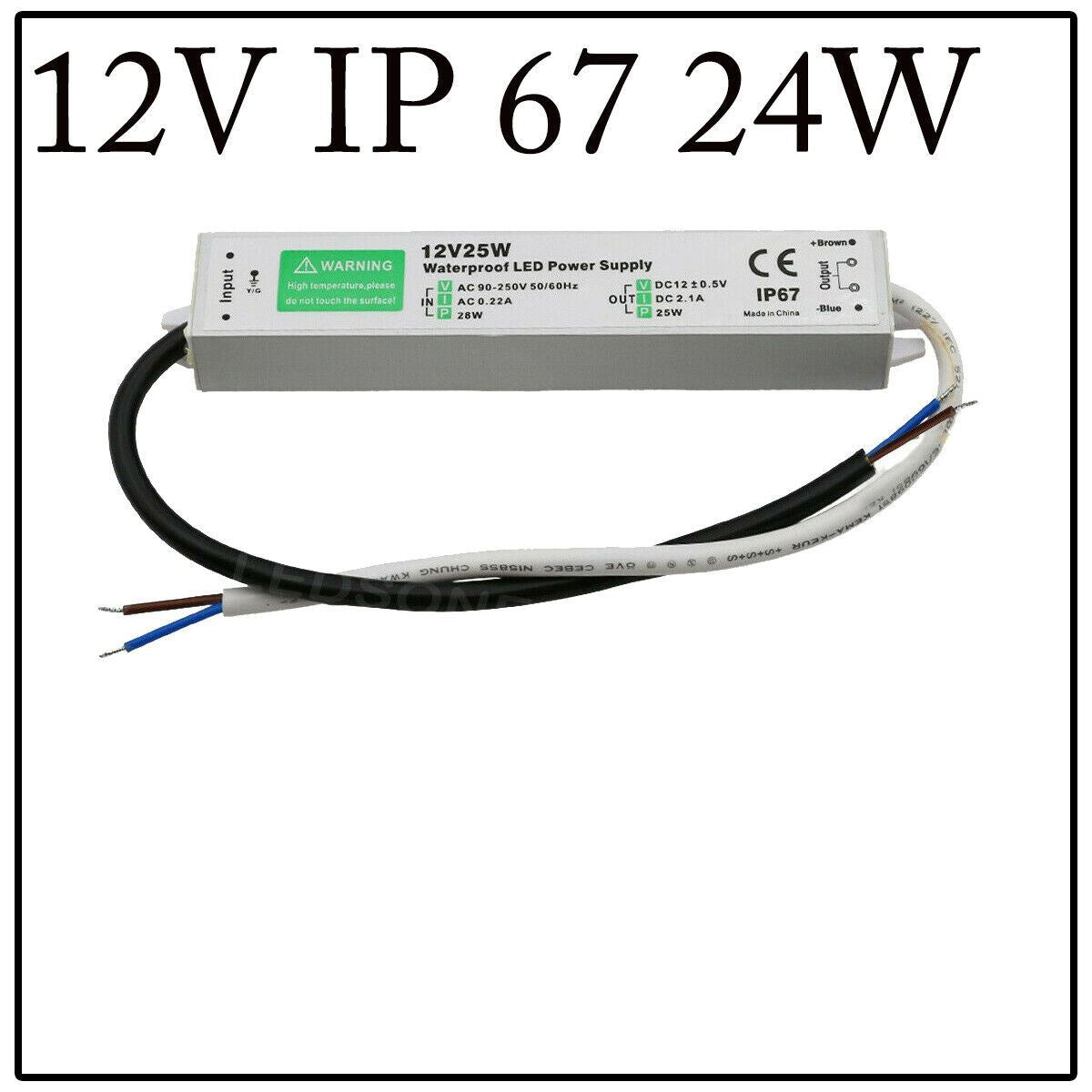 12V IP67 24W Trafo