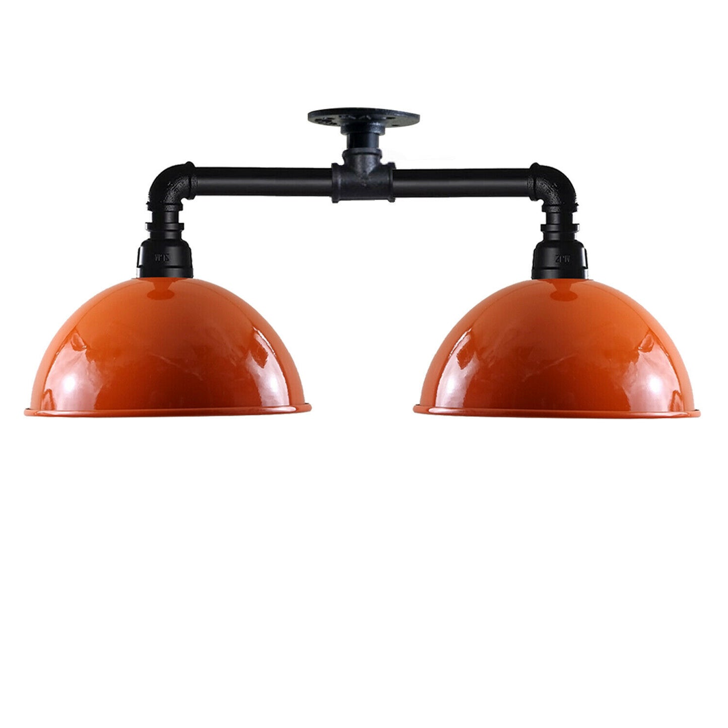 Industrial Style Metal Pipe Vintage Deckenleuchte Arbeit Steam Punk Design Armatur Orange