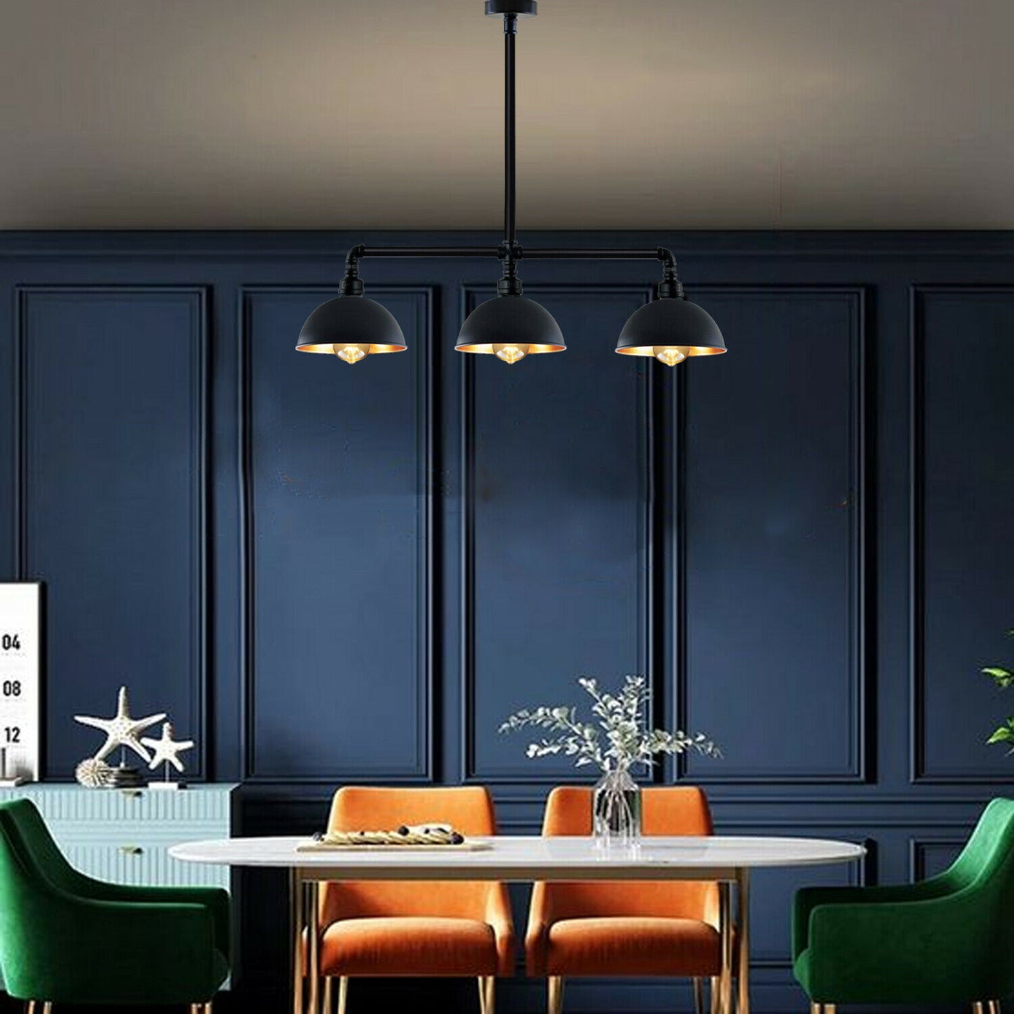 Rohrleuchte Metalllampe Industrieller Retro-Pendelleuchtenschirm Abgehängte Decke