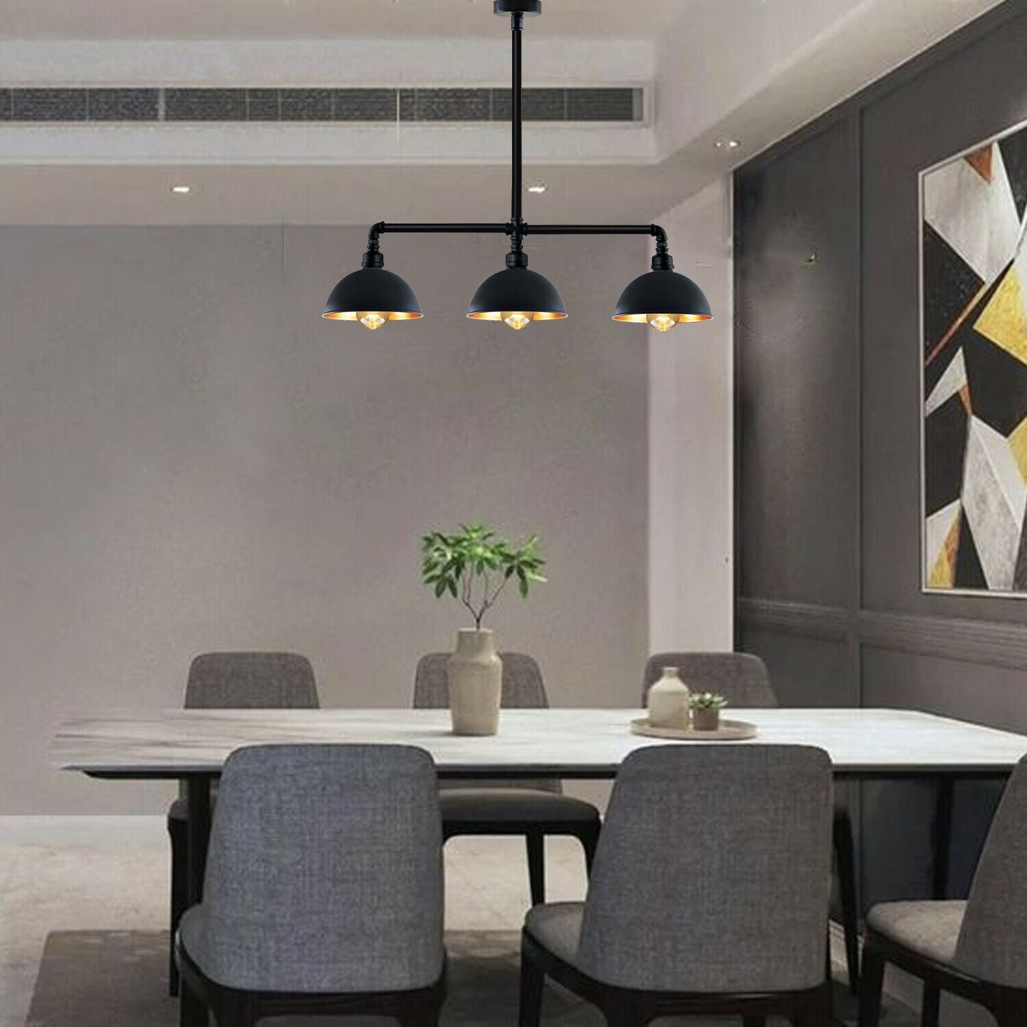 Rohrleuchte Metalllampe Industrieller Retro-Pendelleuchtenschirm Abgehängte Decke