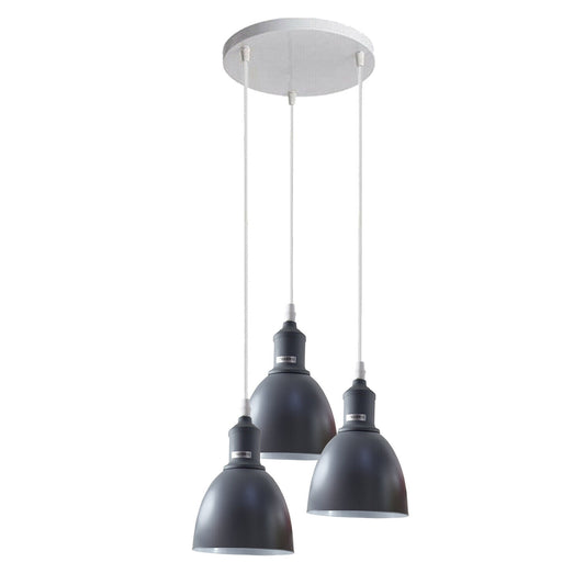 Lampada da tavolo da pranzo industriale TRIO Leuchten, lampada a sospensione, 15 cm, grigio~2502