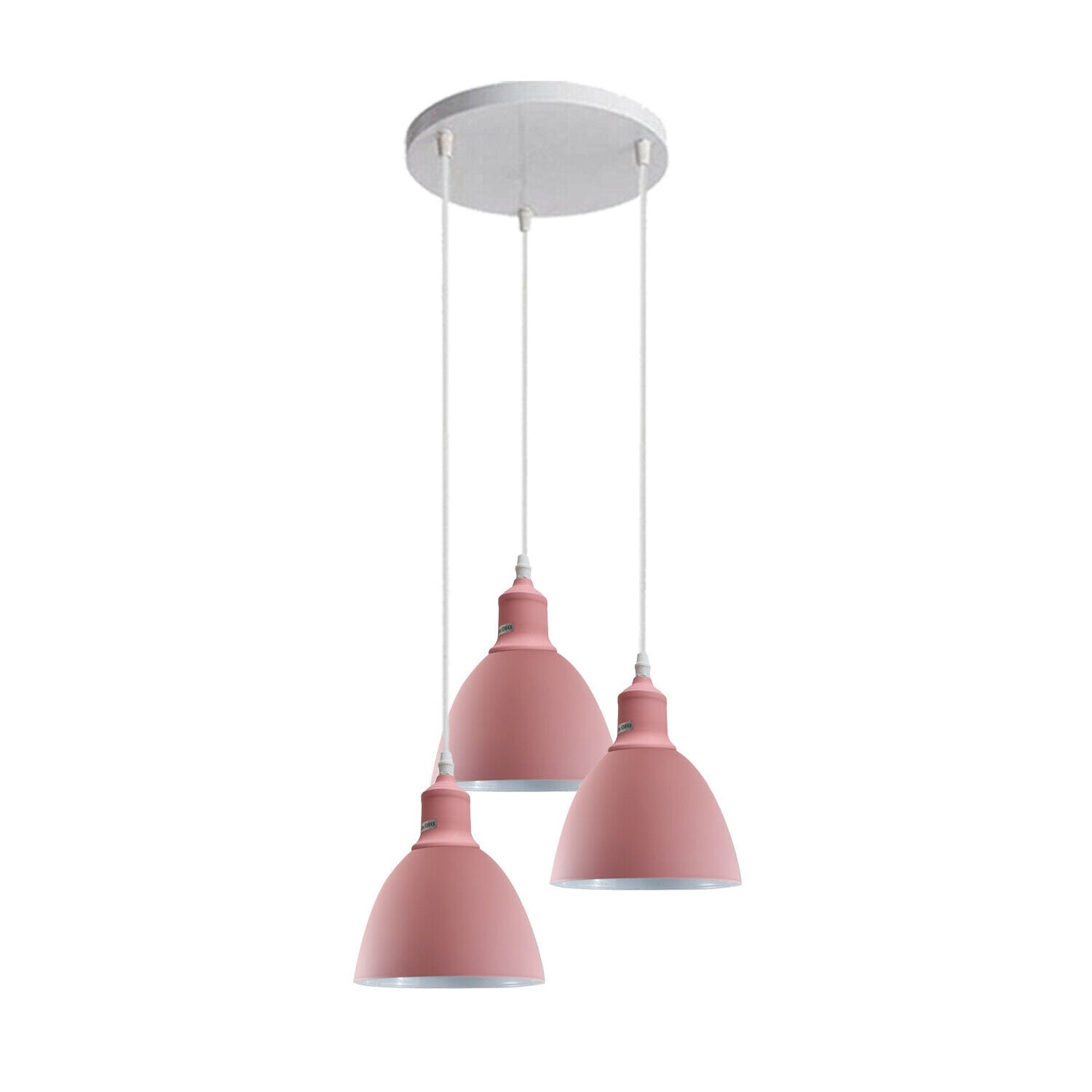 Retro Lampe Esszimmerlampe Pendelleuchte 3-Flammig, 15 cm, Rosa~2503