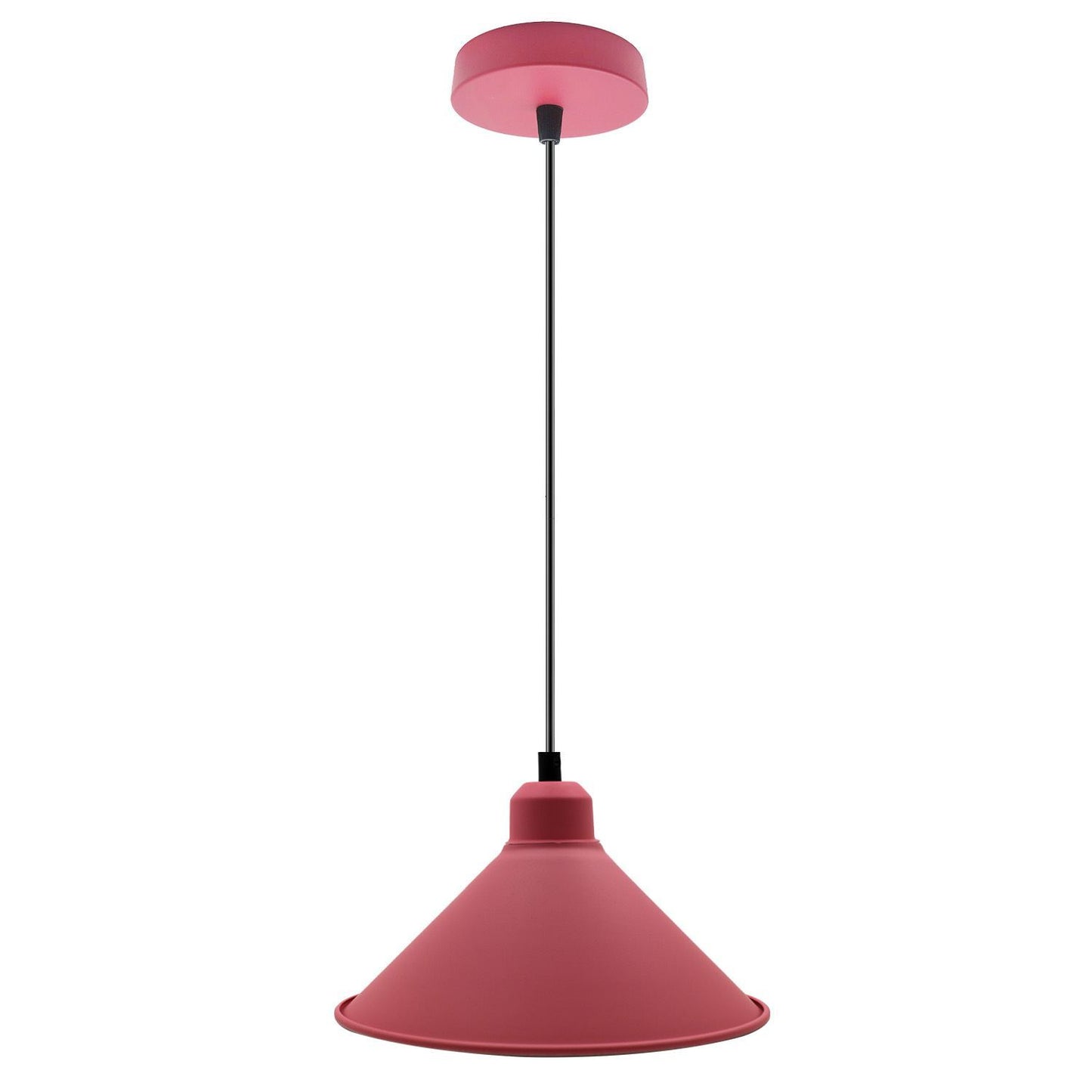 Retro industrielle hängende Kronleuchter-Decken-Kegel-Schatten rosa Farbe Vintage-Metallpendelleuchte