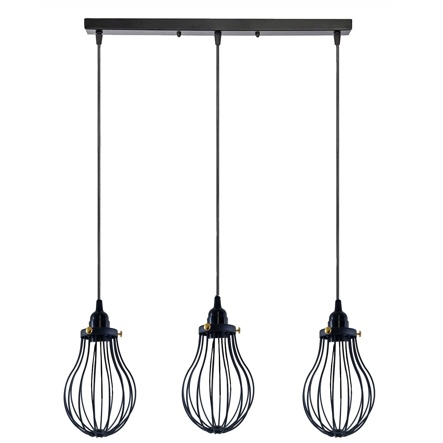 Retro Industrieller Schwarzer Indoor Hängende Verstellbare Pendelleuchte Große Vase Käfig Deckenleuchter