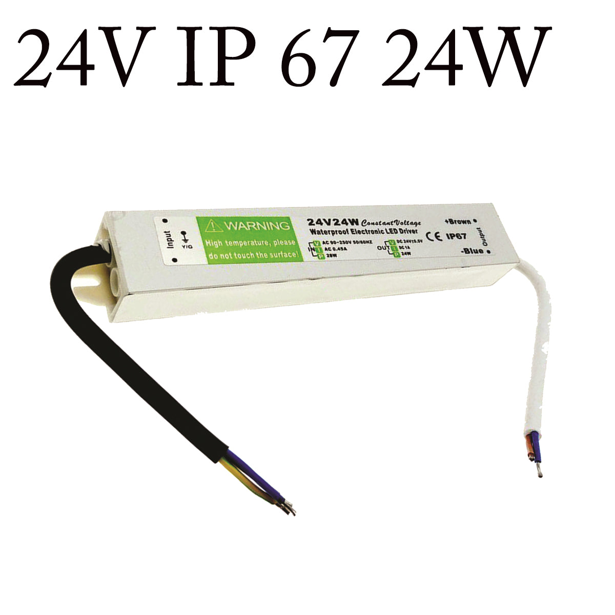 LED Netzteil 24V DC, 24W, 1A, IP67 Netzgerät Wasserdicht Treiber –
