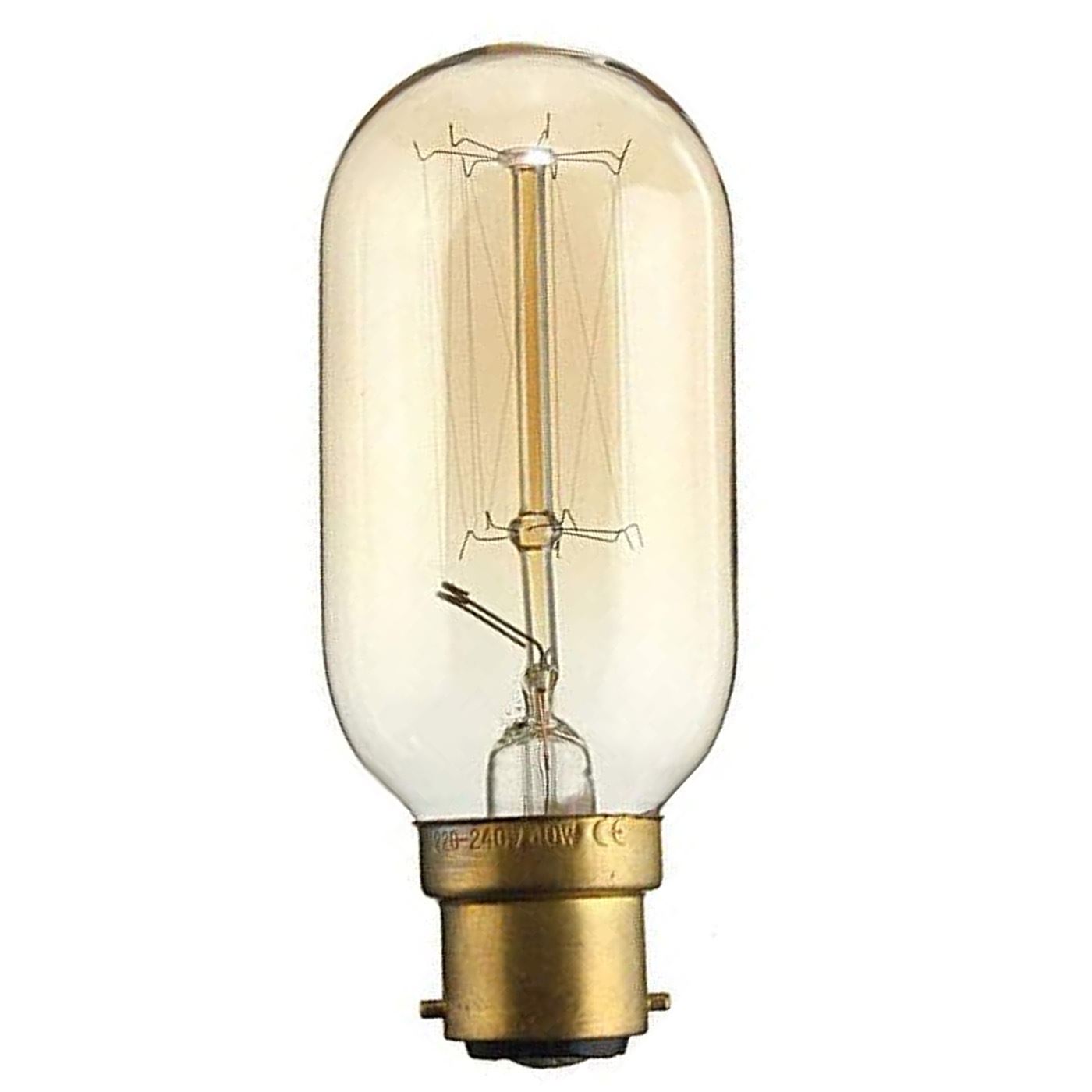 Vintage Filament Glühlampe Edison Tall Bulb Dimmbar B22 E27 Dekoratives Industrielicht ~