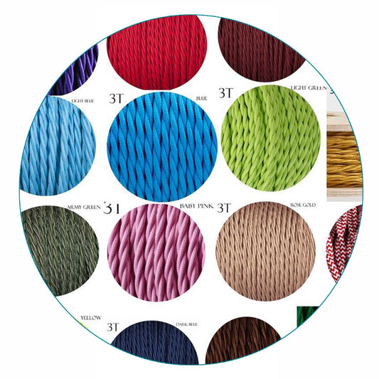 Kabel fur Vintage 3-Adriges Geflochten