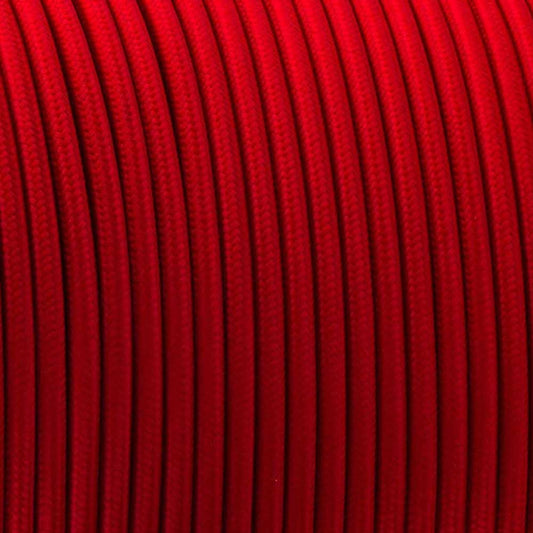 2-adriger runder Vintage geflochtener Stoff Rot gefärbter Cable Flex 0,75 mm - Shop für LED-Leuchten - Transformatoren - Lampenschirme - Halter | LEDSone DE