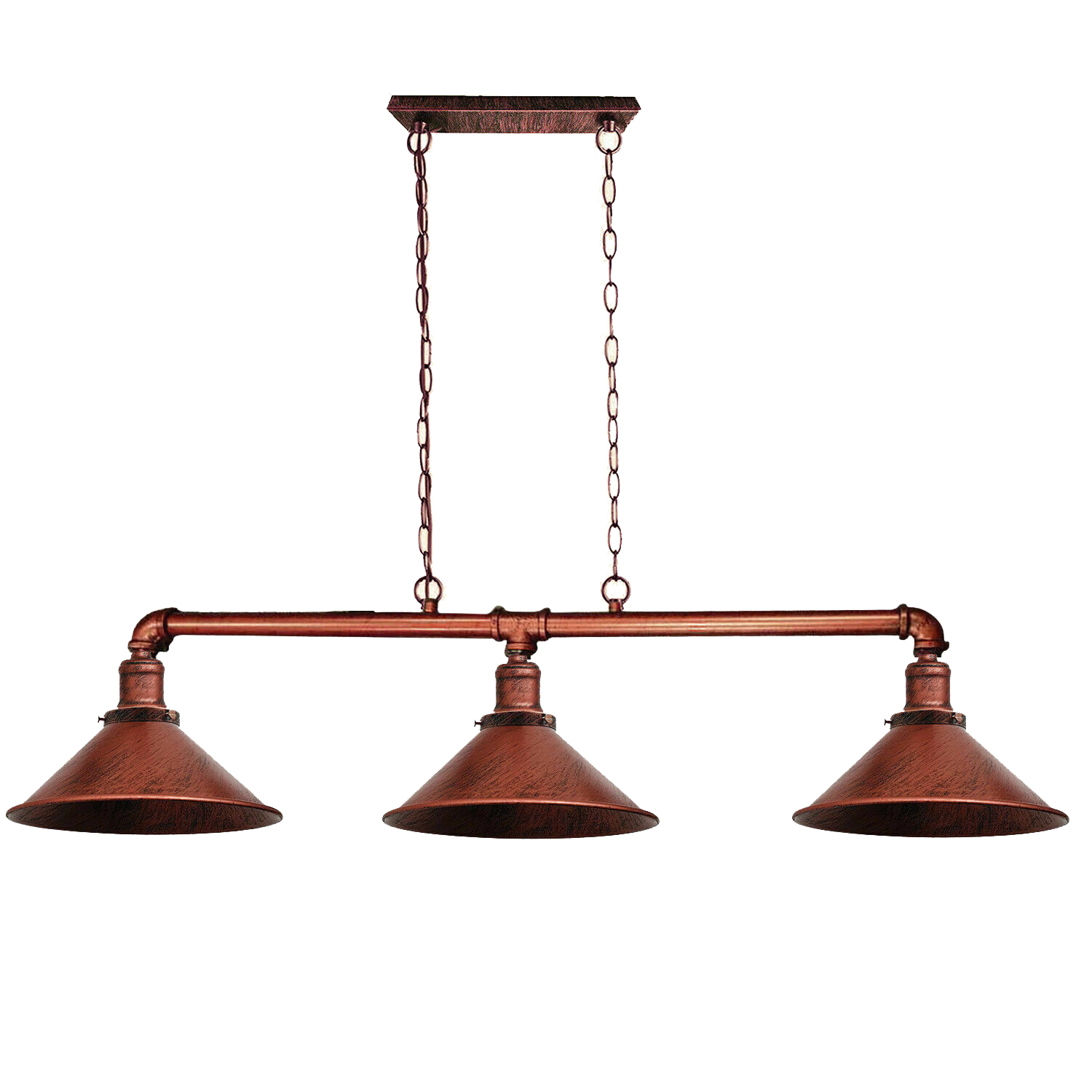Modernes Retro-Pipe-Beleuchtungs-Deckenleuchten-Pendelset Rustic Red LEDSone DE-2