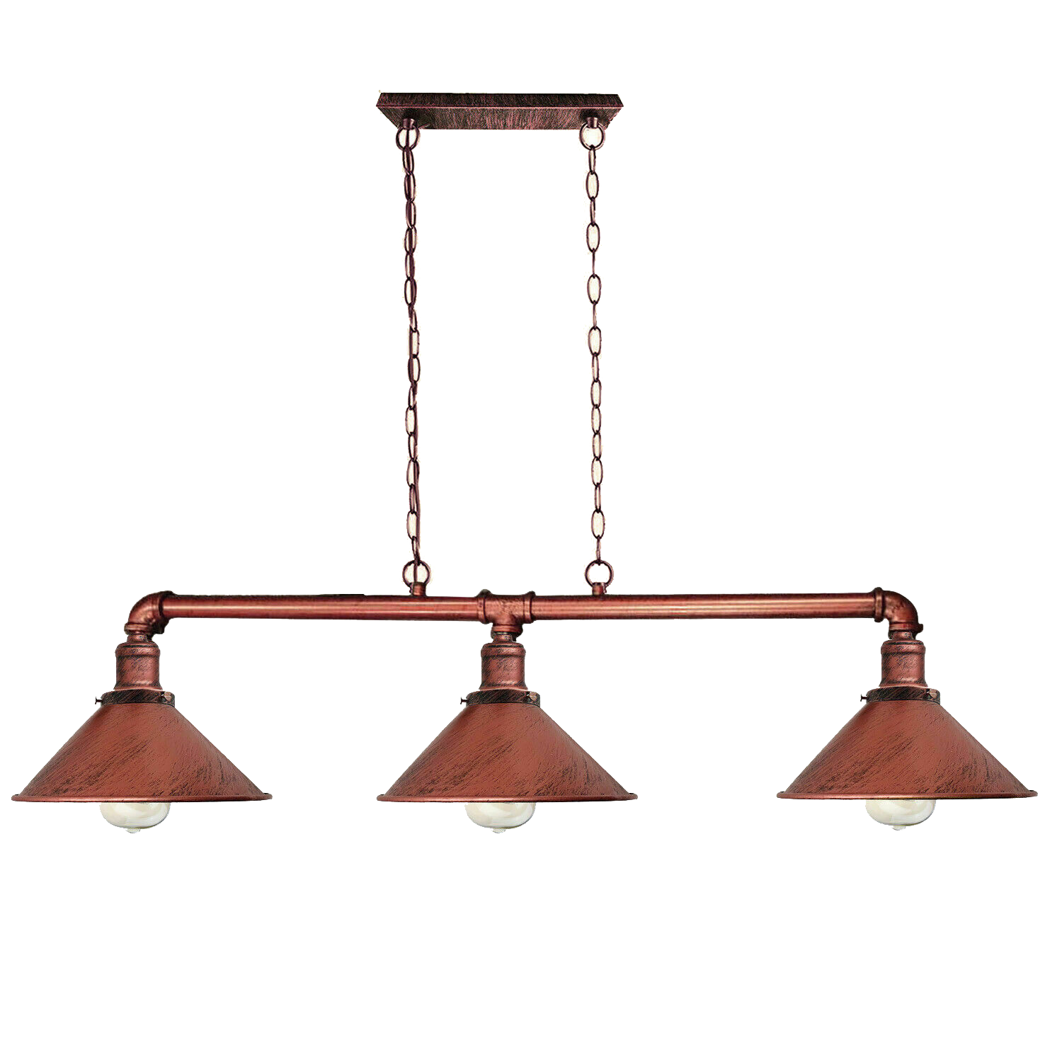 Modernes Retro-Pipe-Beleuchtungs-Deckenleuchten-Pendelset Rustic Red LEDSone DE-5