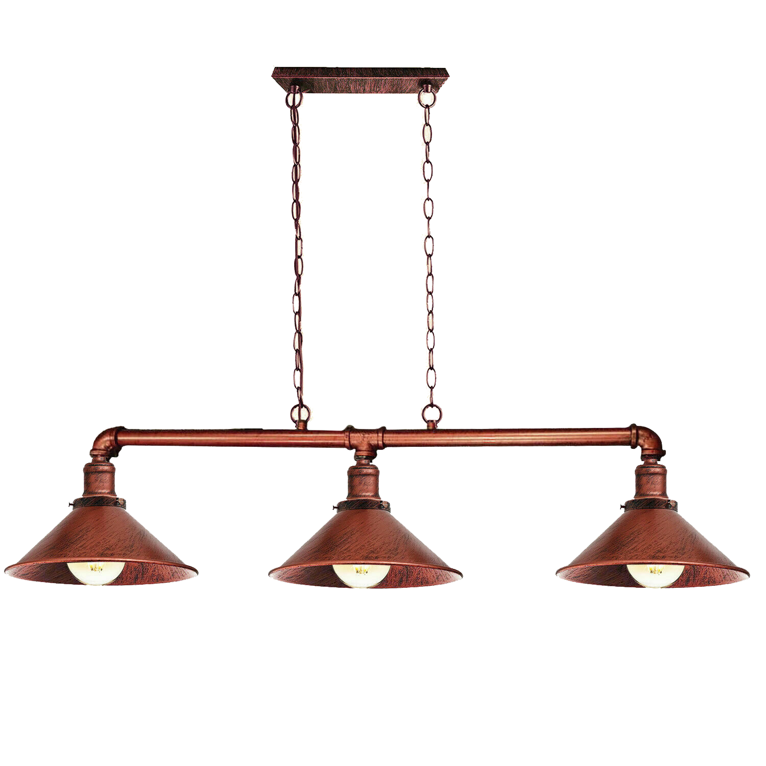 Modernes Retro-Pipe-Beleuchtungs-Deckenleuchten-Pendelset Rustic Red LEDSone DE-6