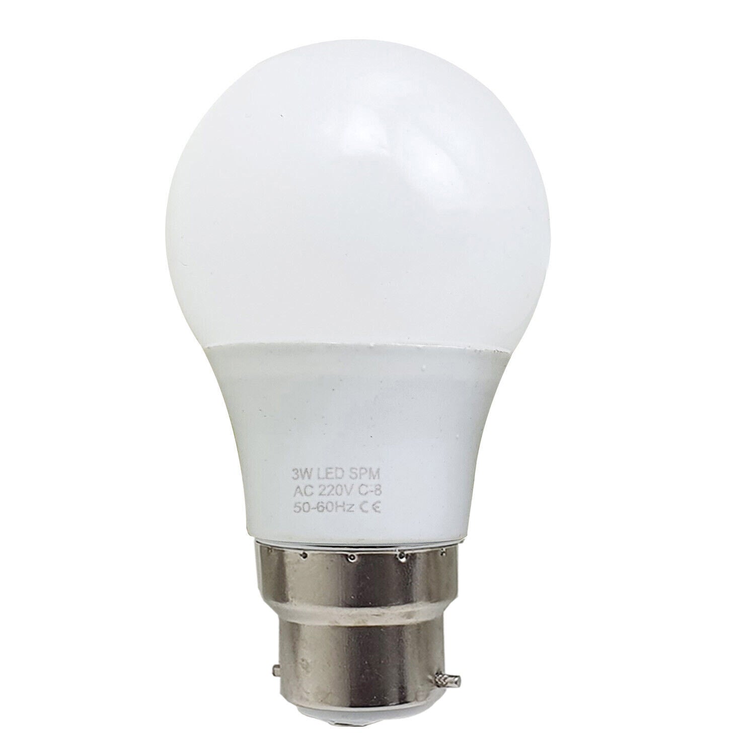 3W B22 Schraube LED-Licht GLS-Lampen, energiesparende Edison Cool White 6000K nicht dimmbare Lichter