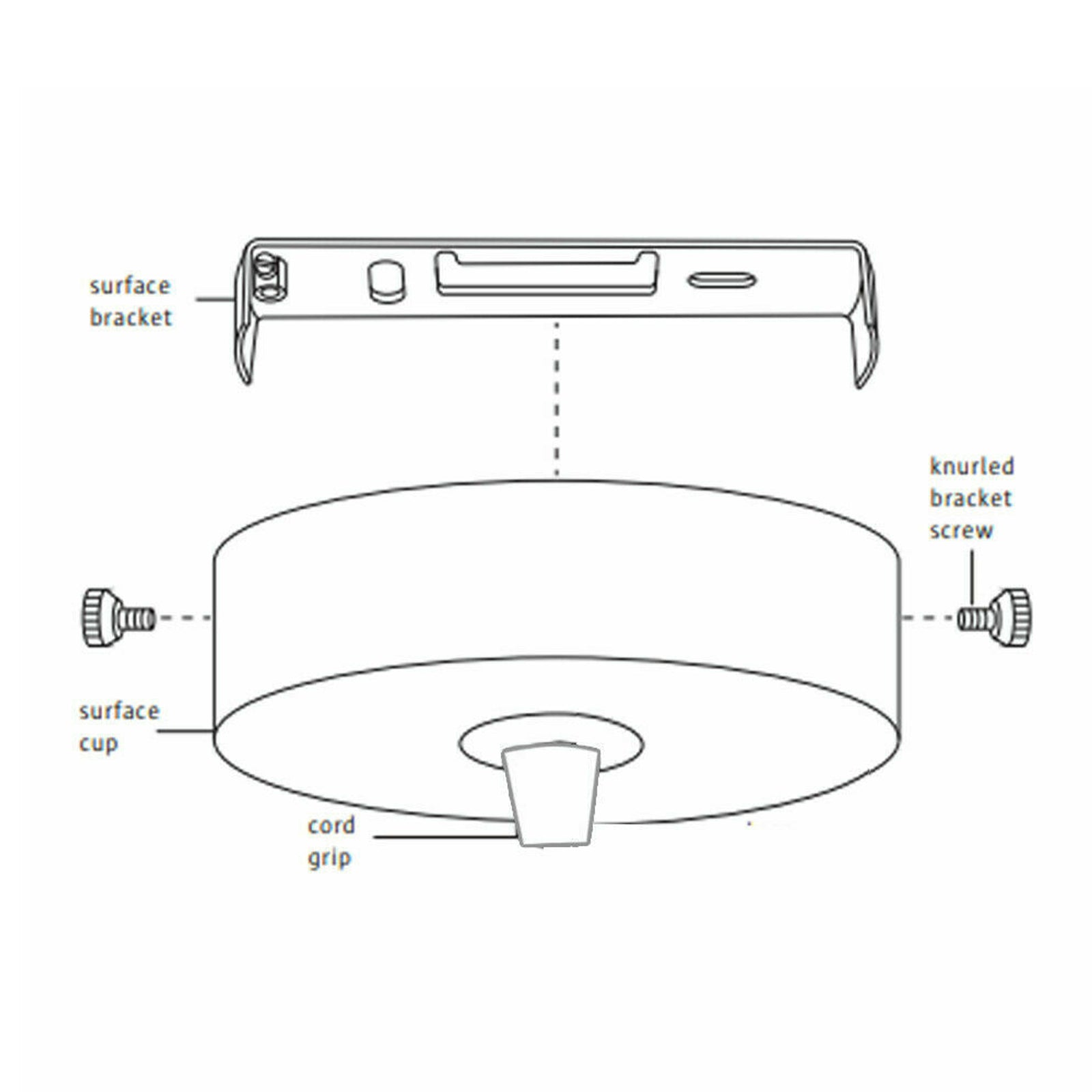 Deckenrosette Strap Halterung Strap Brace Plate mit Zubehör Beleuchtung 60mm