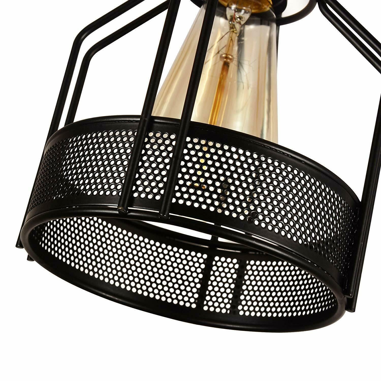 Vintage Käfig Draht Lampenschirm Retro Industrielle Metall DIY Pendelleuchte