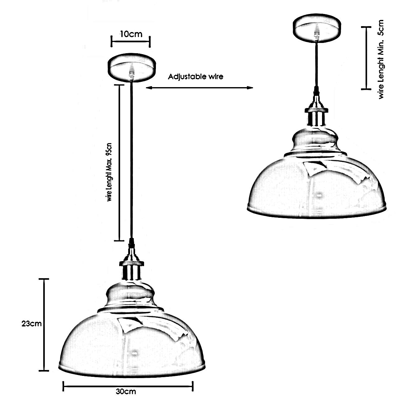 Neue modern Retro Loft Metall Orange Deckenlampenschirm Pendelleuchte